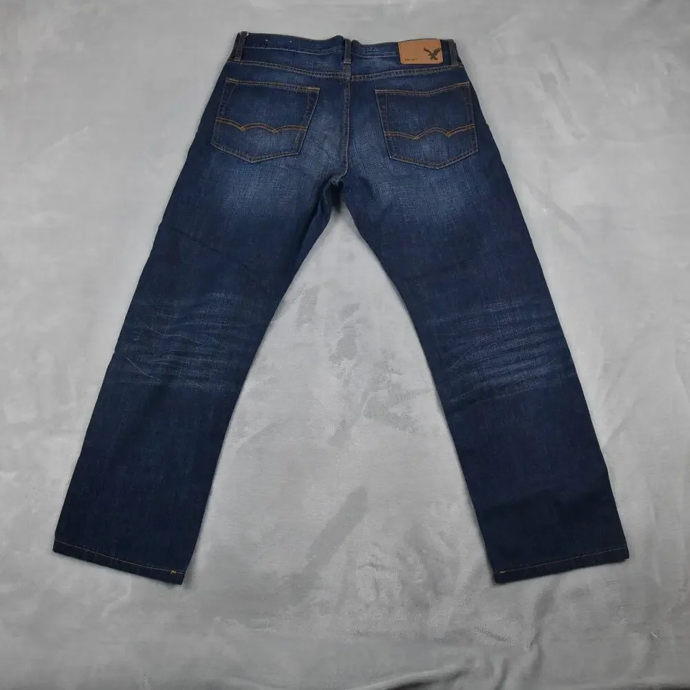 American Eagle Jeans Mens 32X34 (33x28 Actual) Relaxed Straight